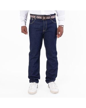 KENZO Bara Slim-Fit Denim Jeans, Waist - Blue