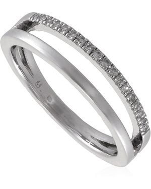 Diamanti Per Tutti Duo Diamond Embellished Ring - Metallic