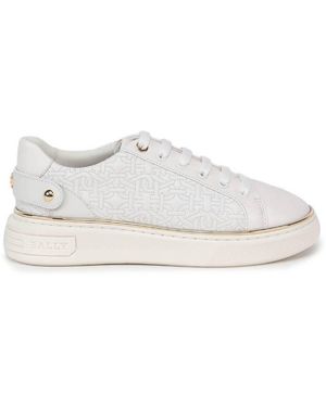 Bally Malya Quilted Logo Leather Sneakers, Brand Size 41 Us - White