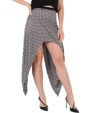 Burberry Ladies Gingham Check Back Tie Skirt, Brand Size 8 (Us - Black