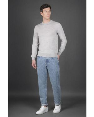 Moorer Light Crewneck Sweater - Gray