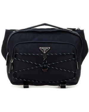 Prada Dark Re-Nylon Speedrock Belt Bag - Black