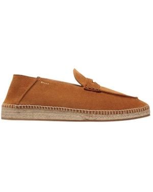 Bally Karakas Kolby Calf Suede Espadrilles, Brand Size 42 Us - Brown