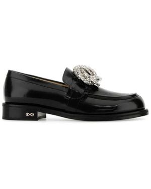 Mach & Mach Galaxy Embellished Leather Loafers, Brand Size 36 Us - Black