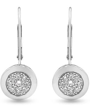 Brilliant Diamond Sterling 0.70 Carat Lab Grown Diamond Drop Earrings For - Metallic
