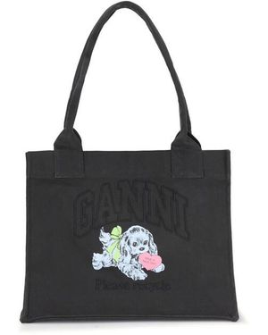 Ganni Puppy Tote Bag - Black