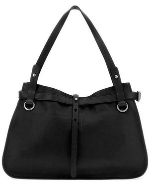 Miu Miu Leather Shopping Bag Nero Borse A Mano - Black