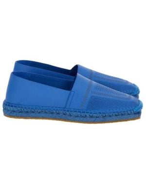 Ferragamo Seda Leather Espadrilles - Blue