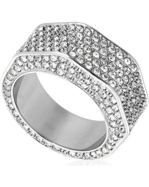 Swarovski Dextera Pave Octagon Shape Cocktail Ring, Size 62 - Metallic