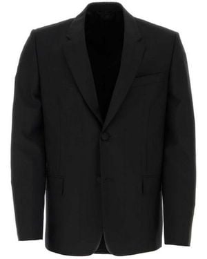 Givenchy Regular Fit Jacket Notch Lapel, Brand Size 56 (Us - Black
