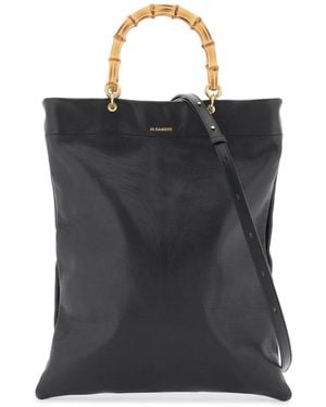 Jil Sander Bamboo Medium Shopper Bag - Black