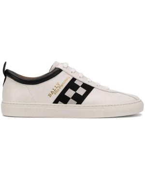 Bally Vita-Parcours Lamb Leather Low-Top Trainers, Brand Size 9 - White