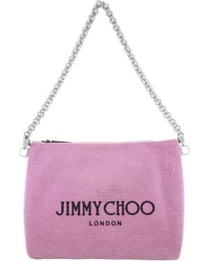 Jimmy Choo Callie Crystal Embellished Shoulder Bag - Pink