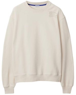 Burberry Ekd Embroidered Cotton Sweatshirt - White
