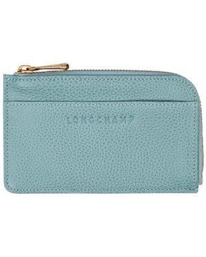 Longchamp Le Foulonne Card Holder - Blue
