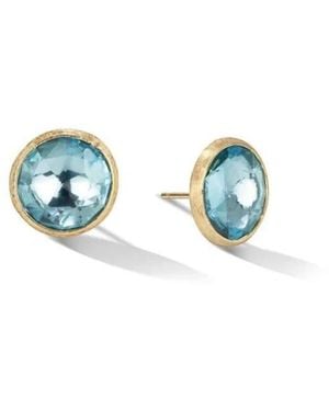 Marco Bicego Jaipur Colour Collection 18K Topaz Large Stud Earrings - Blue