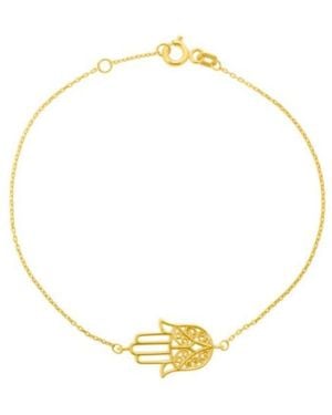 Tresorra 14K Hamsa Bracelet - Metallic