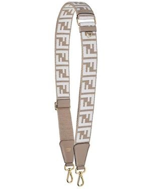 Fendi Strap You Fabric Adjustable Shoulder Strap - Metallic