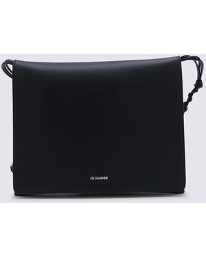 Jil Sander Tangle Flat Md Shoulder Bag - Black