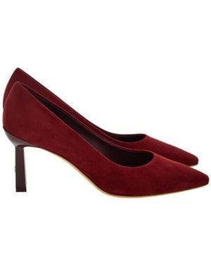 Ferragamo Justina 70 Suede Pumps - Red