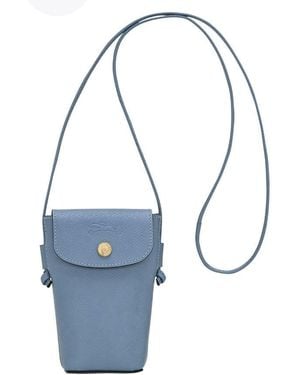 Longchamp Epure Phone Case With Leather Strap - Blue