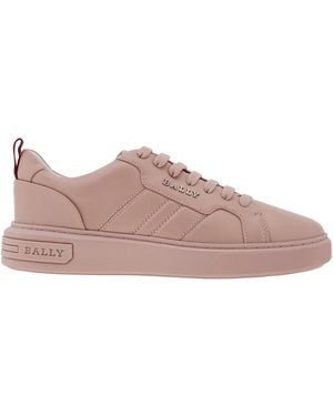 Bally Maxim Leather Low-Top Sneakers, Brand Size 37 Us Size 6.5 - Pink