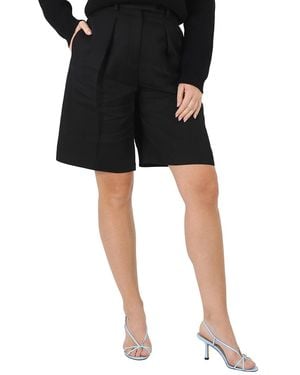 Roberto Cavalli Ladies Knee Length Shorts, Brand Size 38 (Us - Black