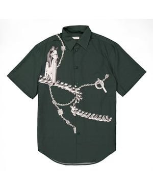 Burberry Knight Hardware Cotton Shirt - Green