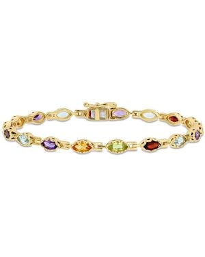 Amour 4 1/2 Ct Tgw Multi-Gemstone Marquise Bracelet - Metallic