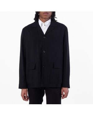 Burberry Loose Fit Wool Tailored Jacket, Brand Size 50 Us - Blue