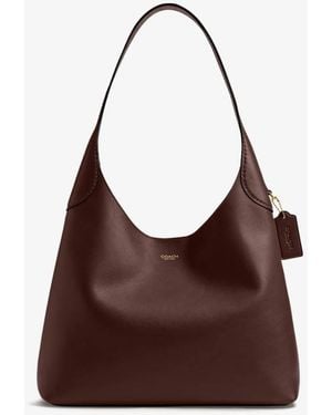 COACH Brooklyn Leather Shoulder Bag 34 - Brown