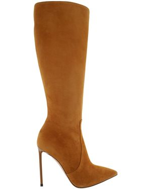 Bally Barbra 105 Knee-High Suede Boots - Brown
