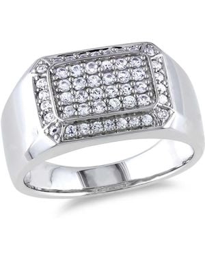 Amour Sapphire Square Ring - White