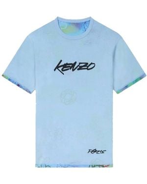 KENZO X Futura 2000 Reversible Cotton T-Shirt - Blue