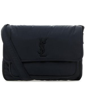 Saint Laurent Dark Nylon Niki Crossbody Bag - Black