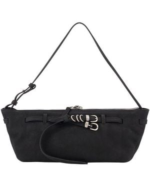 Marge Sherwood Margesherwood Belted Leather Shoulder Bag - Black