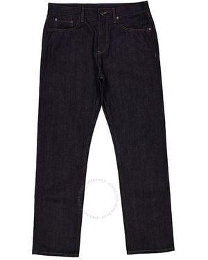 Burberry Harison Straight Leg Denim Cotton Jeans, Waist - Blue