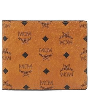 MCM Bifold Leather Wallet - Brown