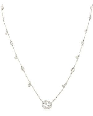 Gucci Interlocking G 18Ct 0.27Ct Diamond Necklace - Metallic