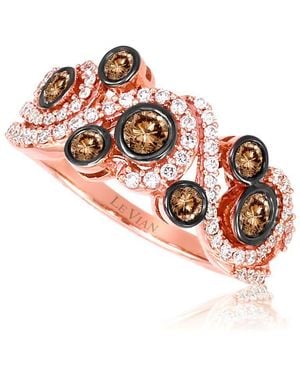 Le Vian Ladies Band Rings Set - Red