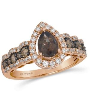 Le Vian Ladies Chocolate Diamonds Cocktail Rings Set - Metallic