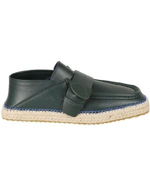 Burberry Deck Low Top Leather Espadrilles, Brand Size 40 Us - Green