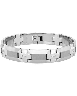 Robert Alton 1/8Ctw Diamond Tungsten High Polish Link Bracelet - Metallic