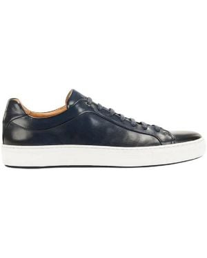 BOSS Mirage Low Top Leather Sneakers, Brand Size 44 (Us - Blue