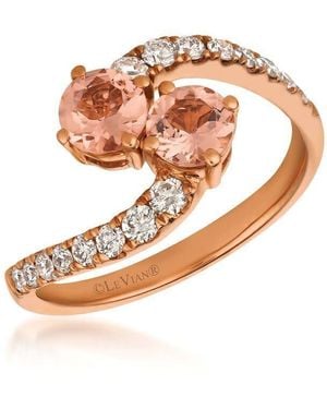 Le Vian Ladies Peach Morganite Rings Set - Brown