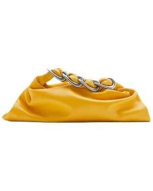 Burberry Small Swan Leather Top Handle Bag - Yellow