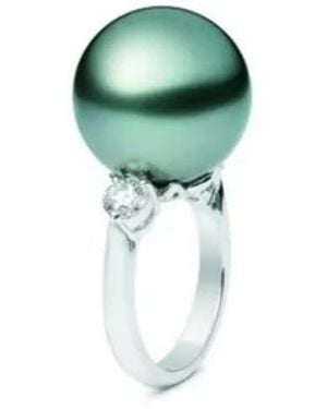 Mikimoto South Sea Cultured Pearl Classic Ring Size 6 3/4 - Green