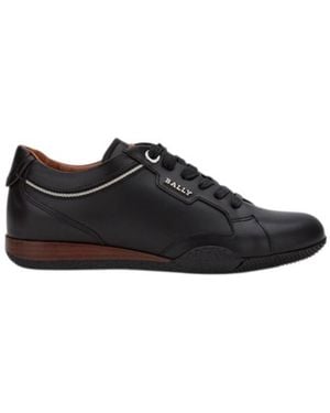 Bally Fridia Leather Low-Top Trainers, Brand Size 35 Us - Black