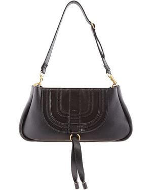 Chloé Leather Marcie Clutch Bag - Black