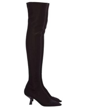 Ferragamo Over-The-Knee Stretch Boots - Black